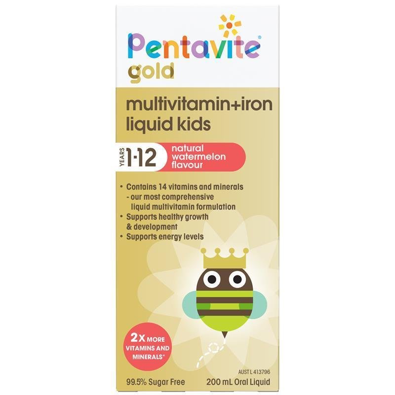 Pentavite 儿童黄金复合维生素+铁 口服液 200ml