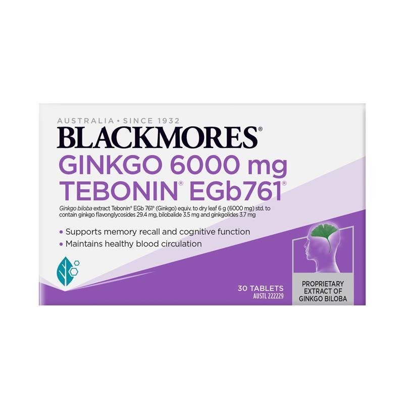 Blackmores澳佳宝 银杏 6000mg 30片