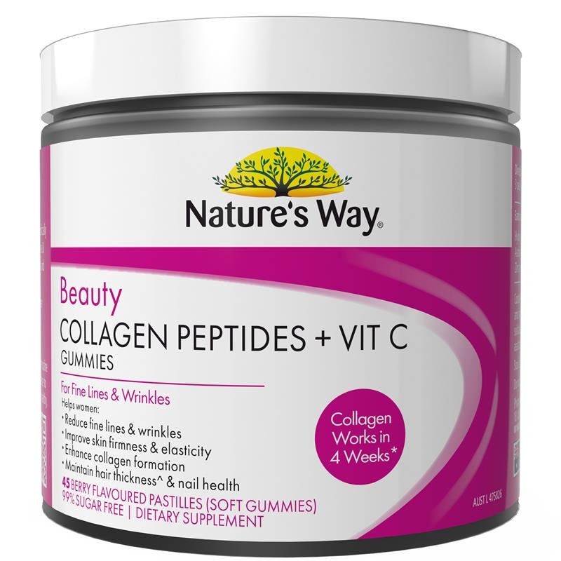 Nature's Way 美容胶原蛋白肽+维C软糖 45粒