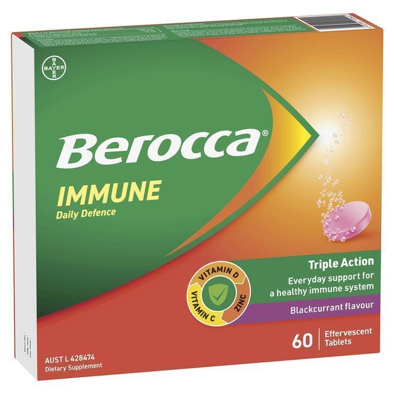 Berocca 每日免疫防护泡腾片 黑加仑味 60片
