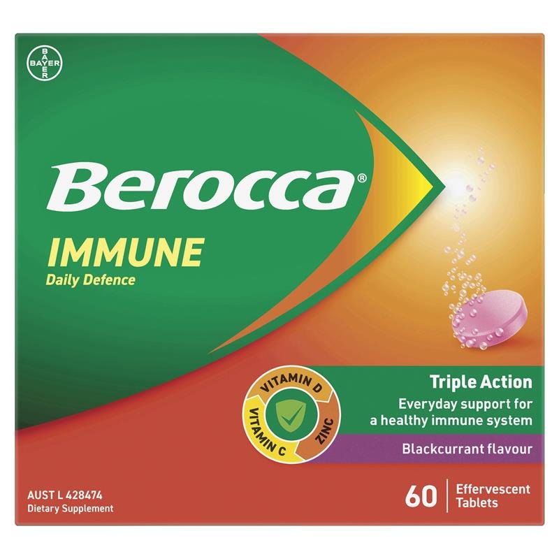 Berocca 每日免疫防护泡腾片 黑加仑味 60片