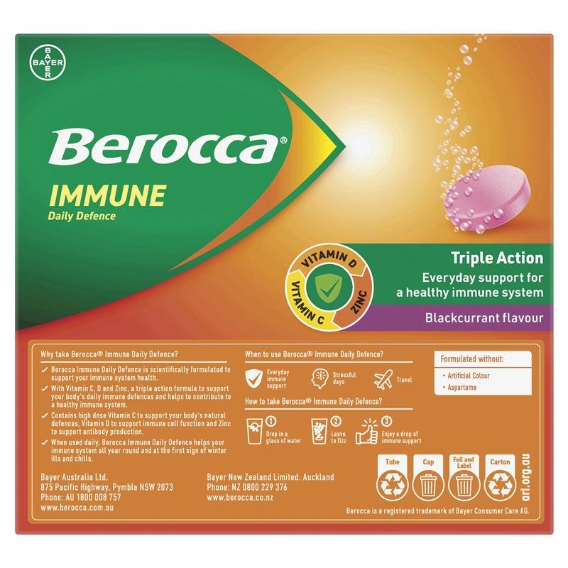 Berocca 每日免疫防护泡腾片 黑加仑味 60片