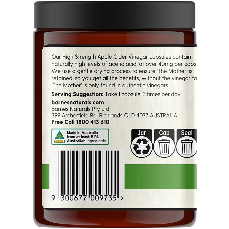 Barnes Naturals 苹果醋含醋母 600mg 120粒