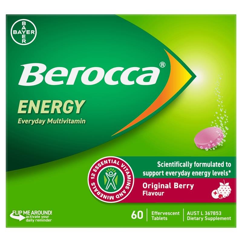 Berocca 能量泡腾片 原味浆果 60片