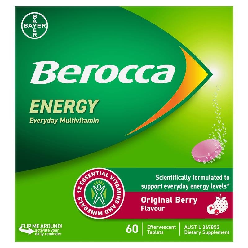 Berocca 能量泡腾片 原味浆果 60片
