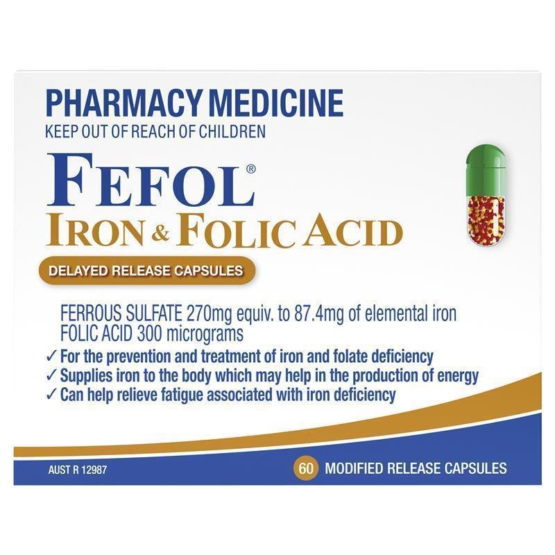 Fefol 铁+叶酸缓释胶囊 60粒