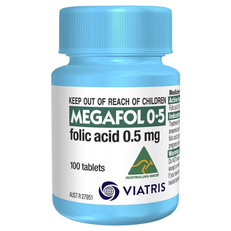 Megafol 叶酸片 0.5mg 100片