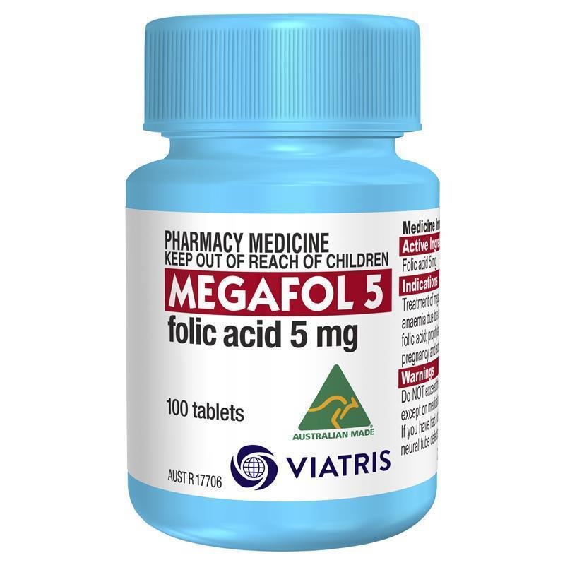 Megafol 叶酸片 5mg 100片