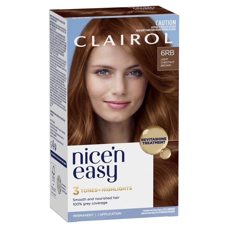 伊卡璐 Nice'n Easy 轻松美 永久染发膏 6RB 浅栗褐色