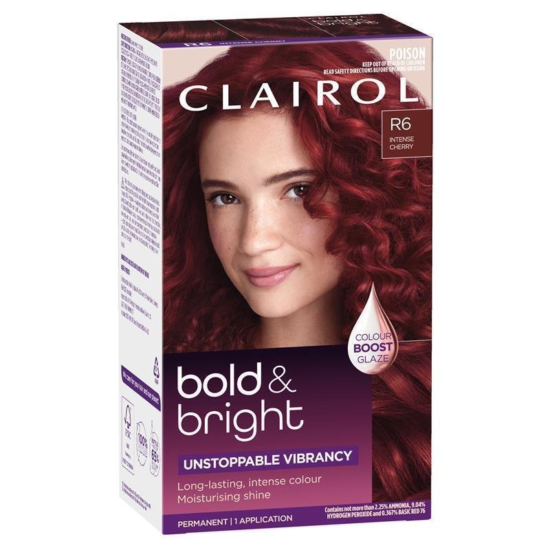 Clairol Bold & Bright 永久染发膏 R6 浓烈樱桃红色