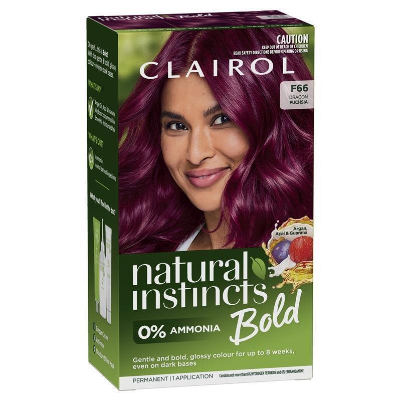 Clairol 伊卡璐 Natural Instincts Bold 永久染发膏 玫红色 Fuchsia