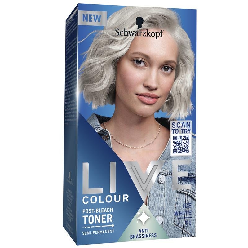 施华蔻 炫色 半永久调色剂 冰白色 T1（Live Colour Toner Ice White）