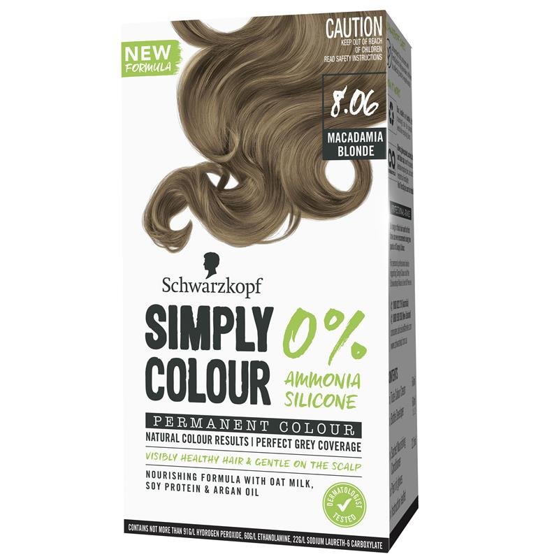 施华蔻 Simply Colour 永久染发膏 8.06 夏威夷果金色（Macadamia Blonde）