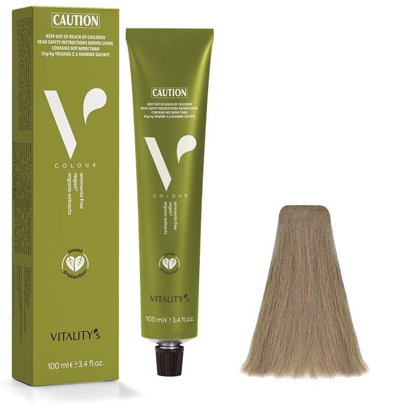 Vitality's V 纯素染发 永久染发膏 10/1 铂金亚麻金色（Platinum Ash Blonde）