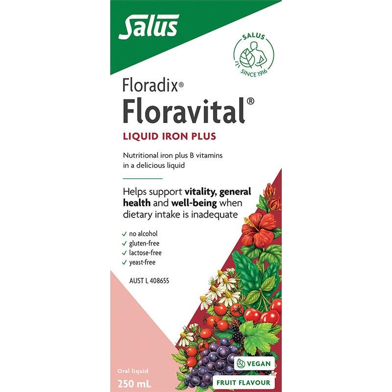 Floradix Floravital 铁元补铁液(无酵母无麸质) 250ml
