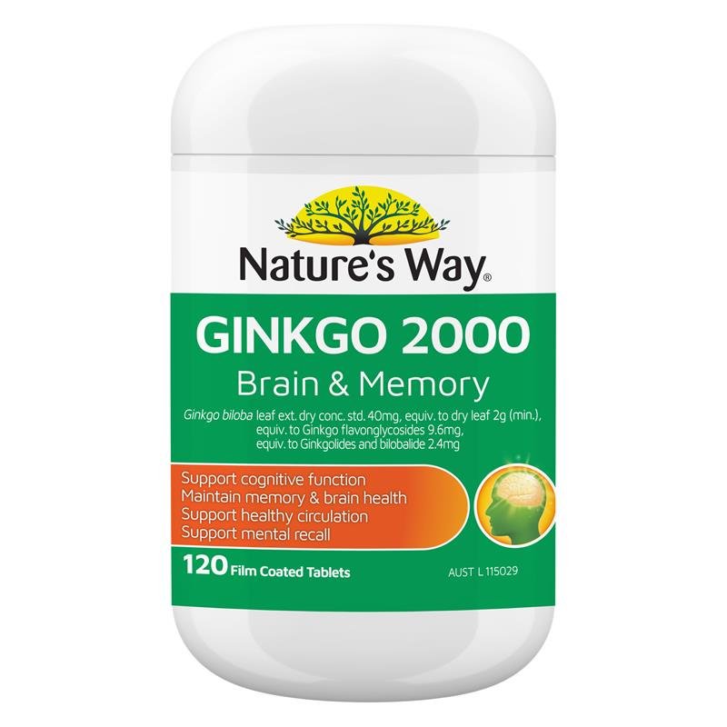 Nature's Way 银杏 2000 脑力记忆 120片