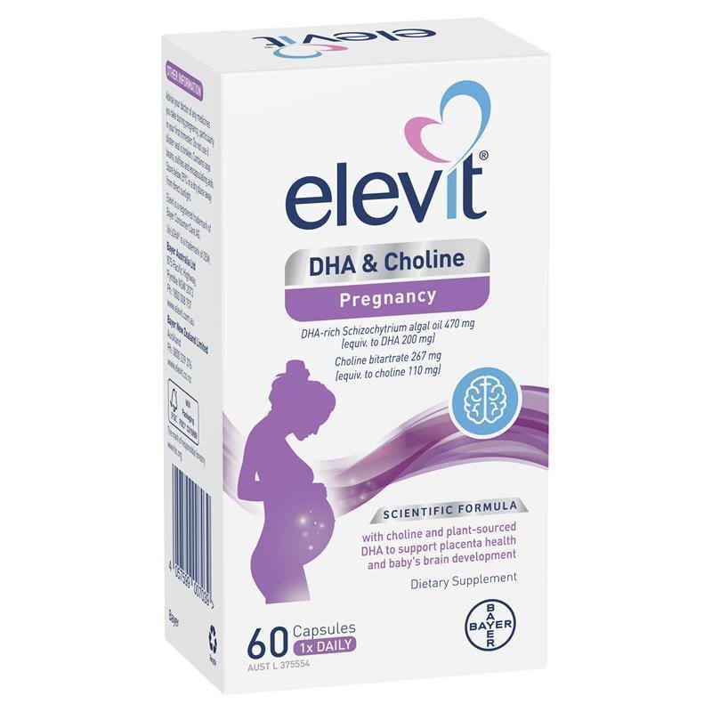 Elevit DHA+胆碱 孕期 60粒