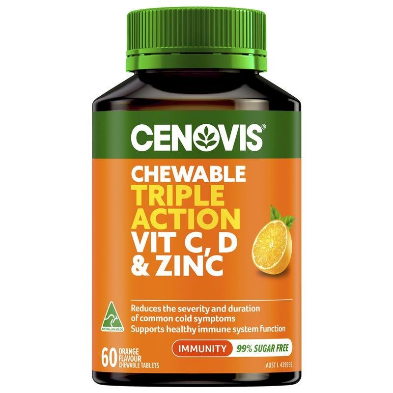 Cenovis 三效维C+维D+锌 60片咀嚼片