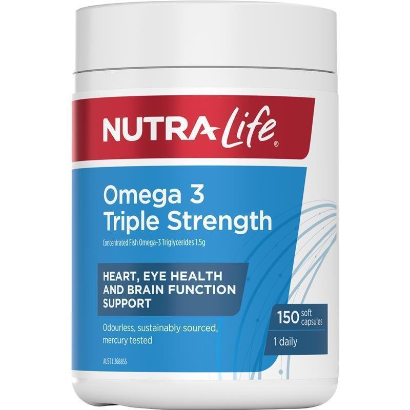 Nutra-Life 三倍浓缩无腥味鱼油 Omega-3 150粒