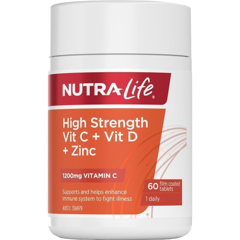 Nutra-Life 高效维C 1200mg+维D+锌 60片