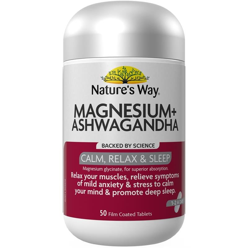 Nature's Way 镁+南非醉茄 50片