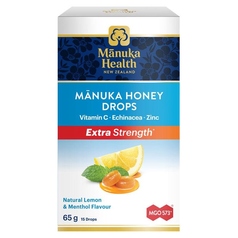 Manuka Health 蜜纽康 麦卢卡蜂蜜润喉糖 柠檬薄荷味 15粒 65g