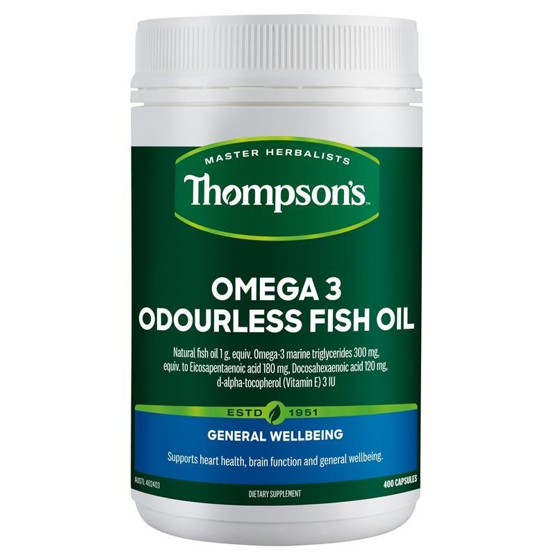 Thompsons 无腥味深海鱼油 Omega-3 400粒