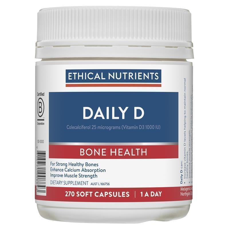 Ethical Nutrients 每日维生素D D3 1000IU 270粒