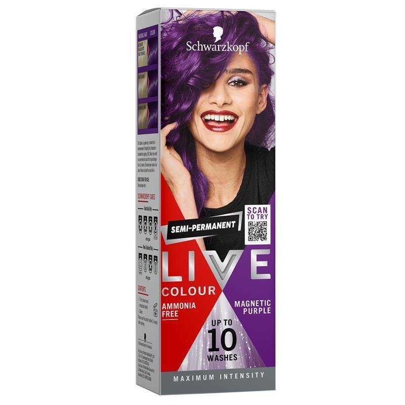 施华蔻 LIVE 半永久护色染发霜 魅惑紫 75ml