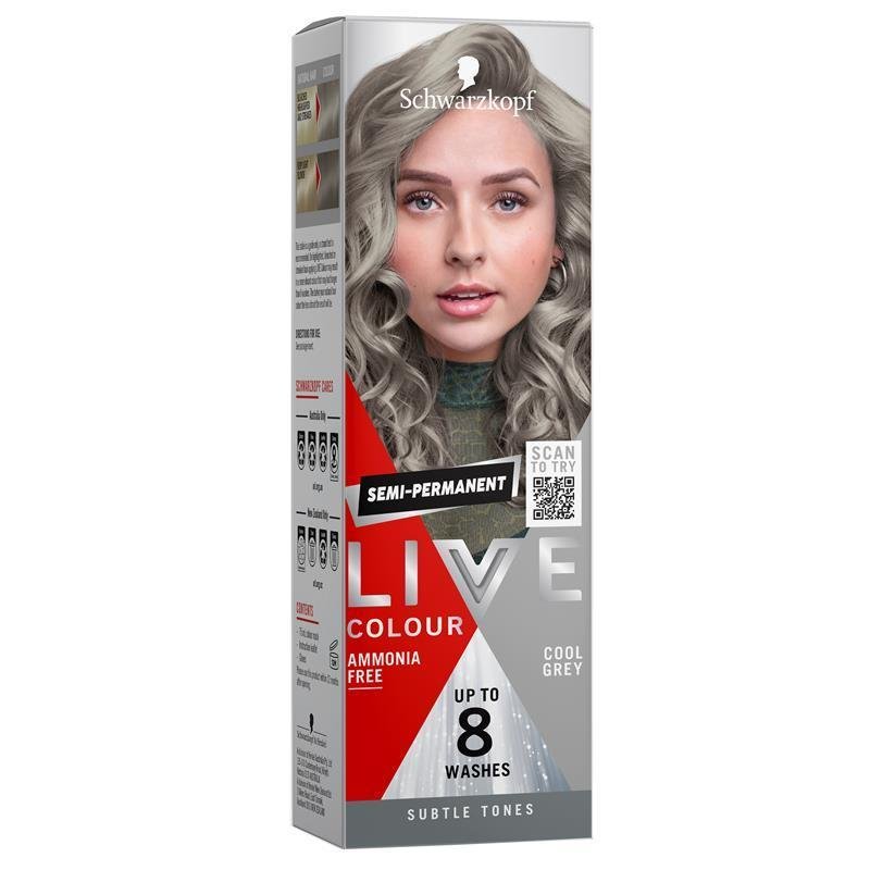 施华蔻 LIVE彩色护理染发 冷调灰 75ml