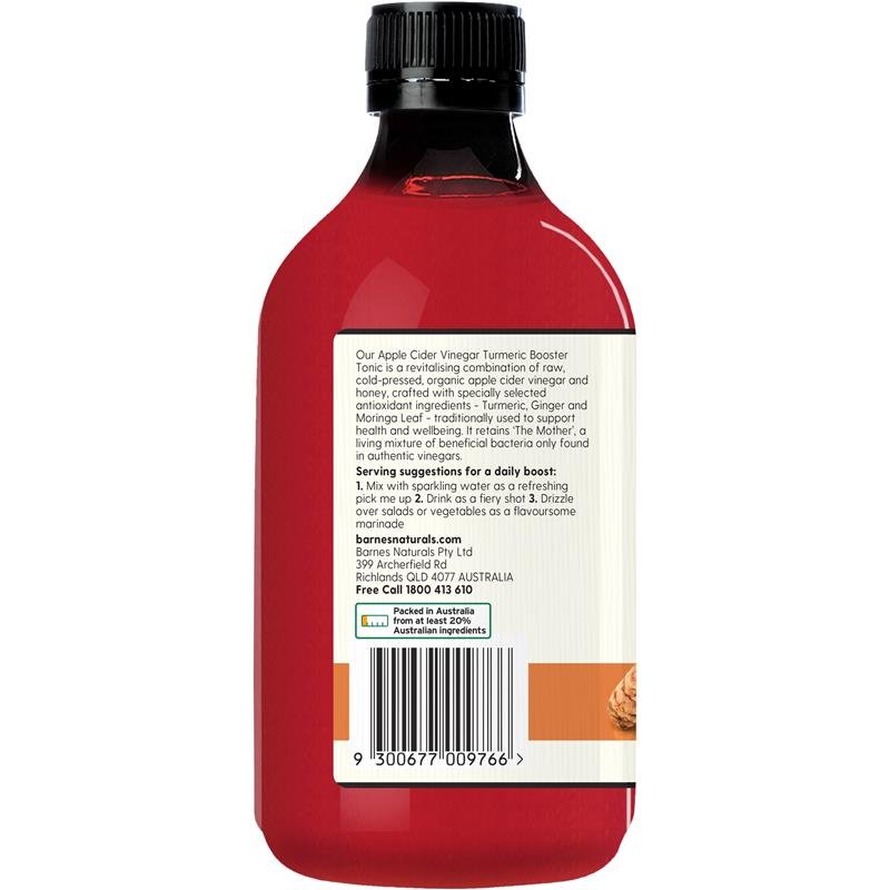 Barnes Naturals 苹果醋姜黄滋补饮(含醋母)500ml