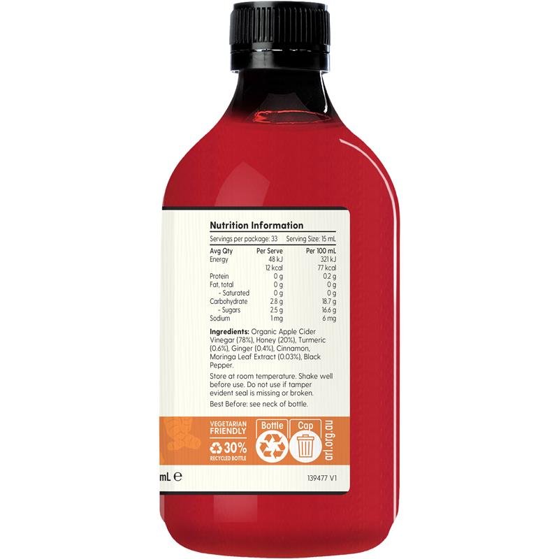 Barnes Naturals 苹果醋姜黄滋补饮(含醋母)500ml