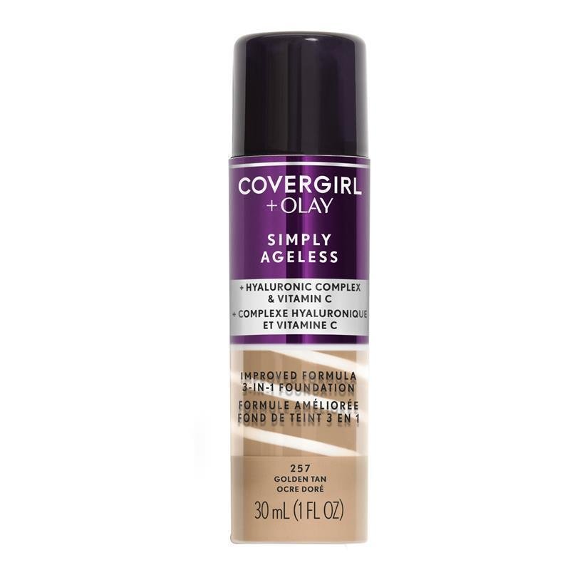封面女郎 Covergirl 玉兰油 Simply Ageless 三合一精华粉底液 金棕色