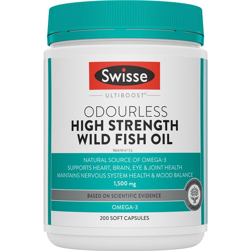 斯维诗 Swisse Ultiboost 无腥味高浓度深海鱼油 1500mg 200粒