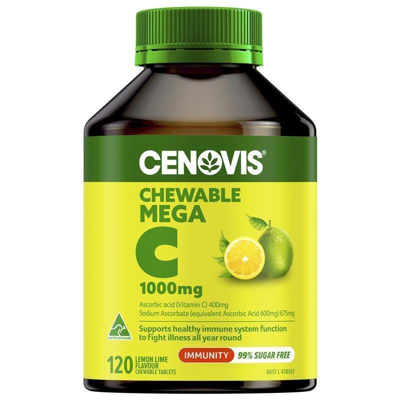 萃益维 咀嚼型 大剂量维生素C 1000mg 柠檬青柠味 120片