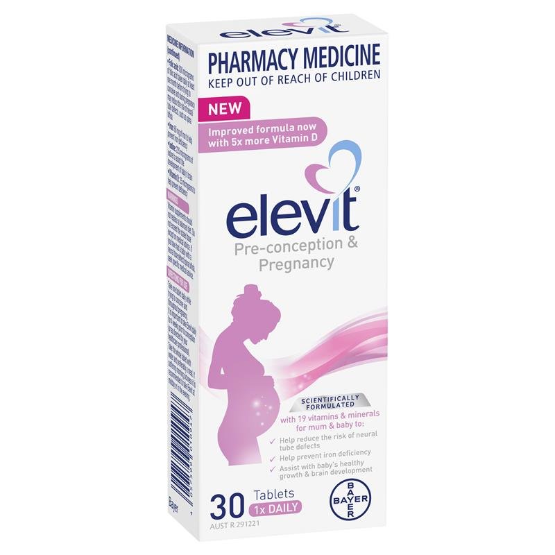 Elevit 爱乐维 备孕及孕期复合维生素片 30片