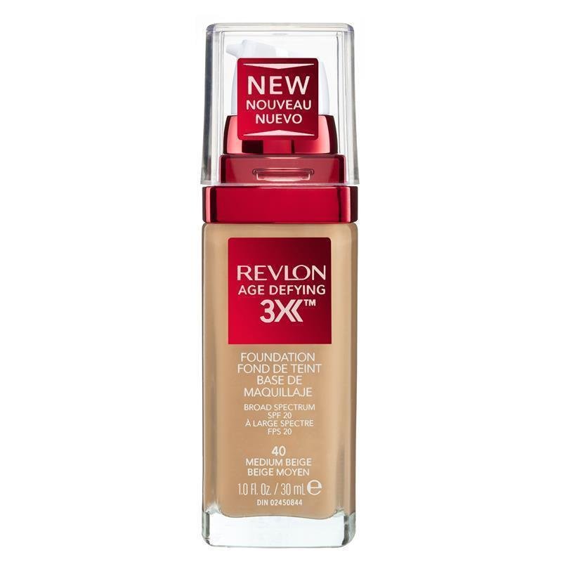 露华浓 Revlon 不脱妆抗痕粉底液 3X 中等米色 Medium Beige