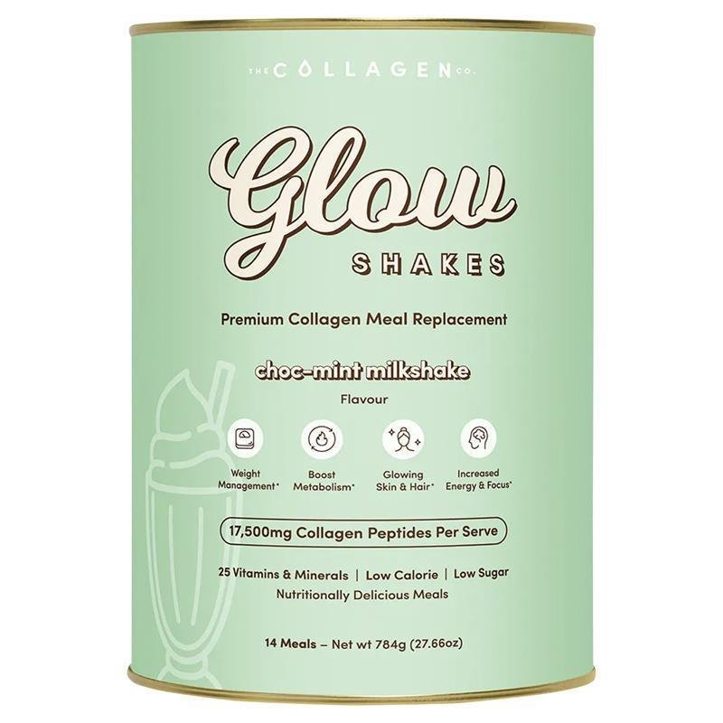The Collagen Co Glow Shakes 巧克力薄荷味胶原蛋白代餐奶昔 784g