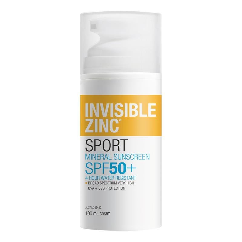 Invisible Zinc SPF50+ 运动型物理矿物防晒霜(4小时防水)100ml