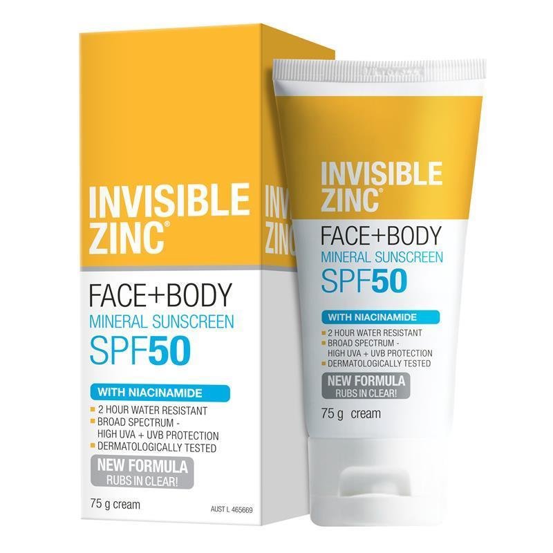 Invisible Zinc 物理防晒霜面部身体两用 SPF50 75g