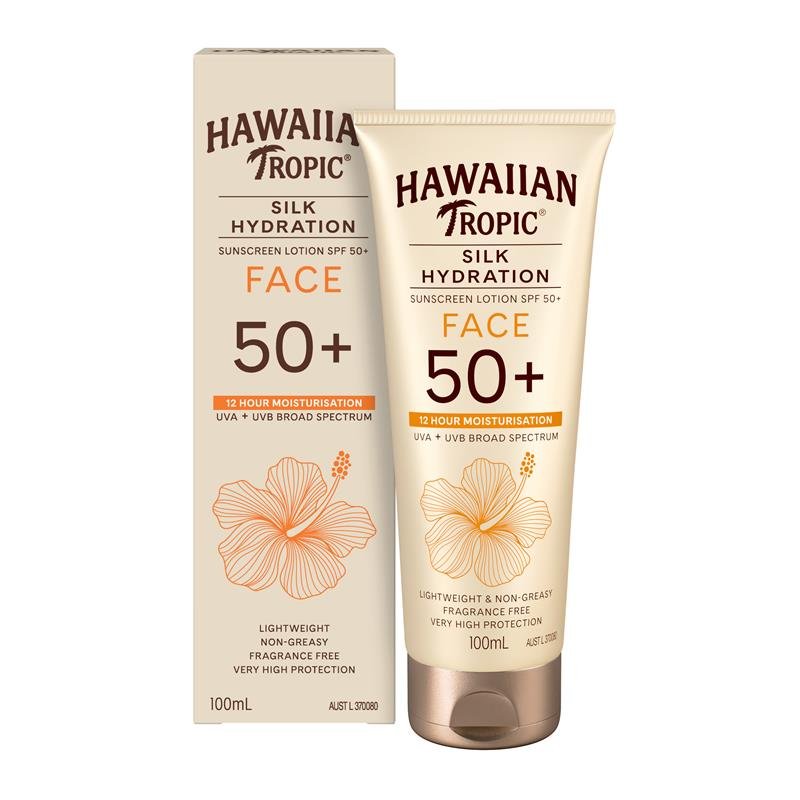 Hawaiian Tropic 夏威夷热带 丝滑保湿面部防晒乳 无香型 SPF50+ 100ml