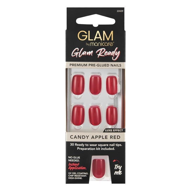 Glam by Manicare 即贴免胶假指甲 糖果苹果红 30片