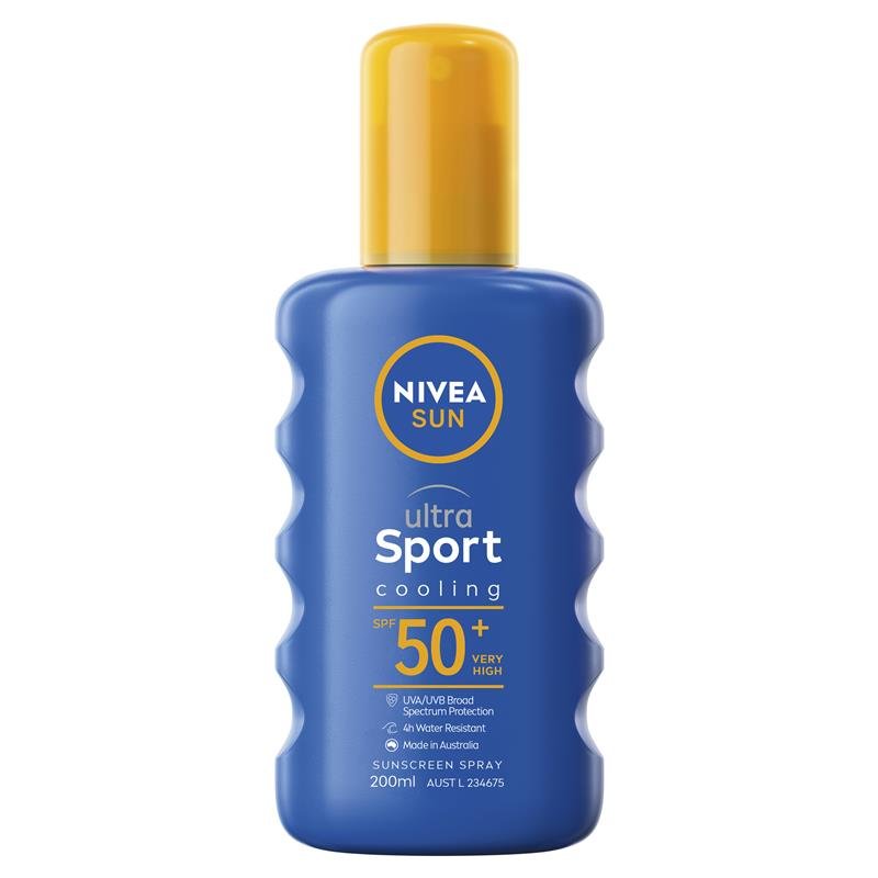 妮维雅 NIVEA Sun 运动清凉喷雾防晒 SPF50+ 200ml