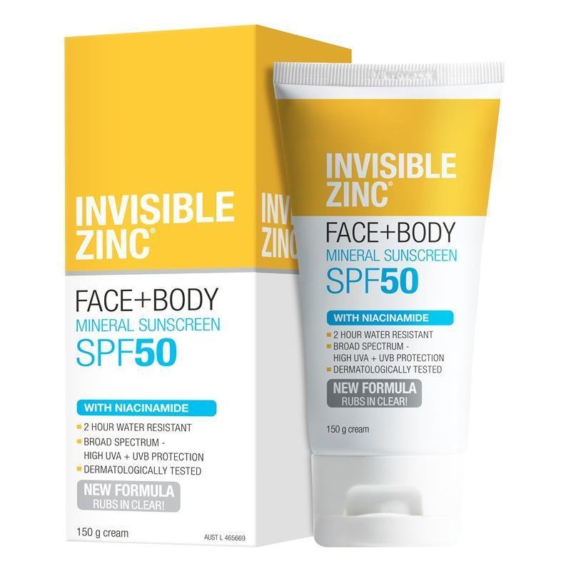 Invisible Zinc 隐形锌 面部身体矿物物理防晒霜 SPF50 150g