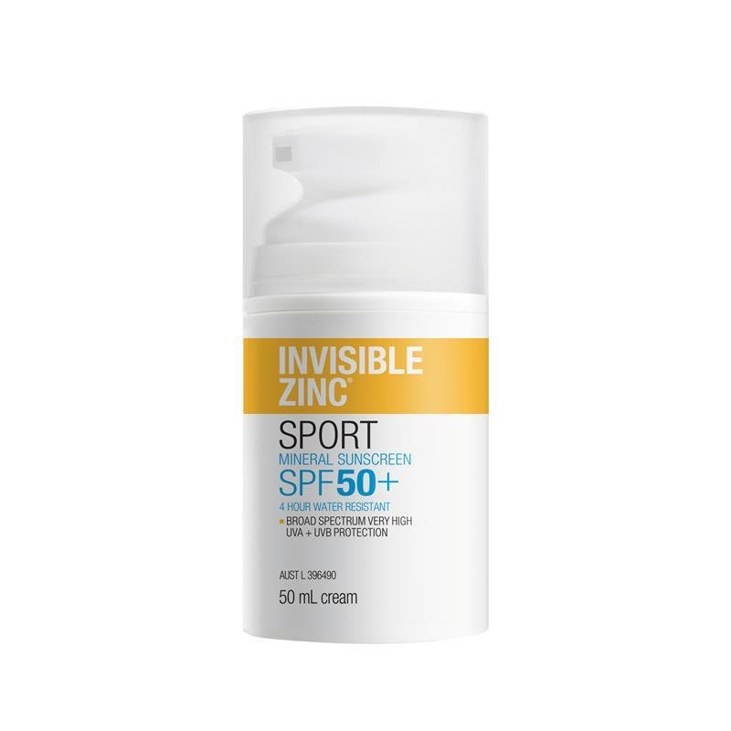 Invisible Zinc SPF50+ 运动型矿物物理防晒霜 (4小时防水) 50ml
