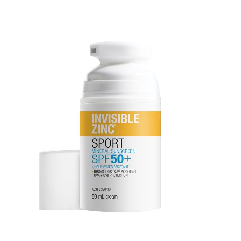 Invisible Zinc SPF50+ 运动型矿物物理防晒霜 (4小时防水) 50ml