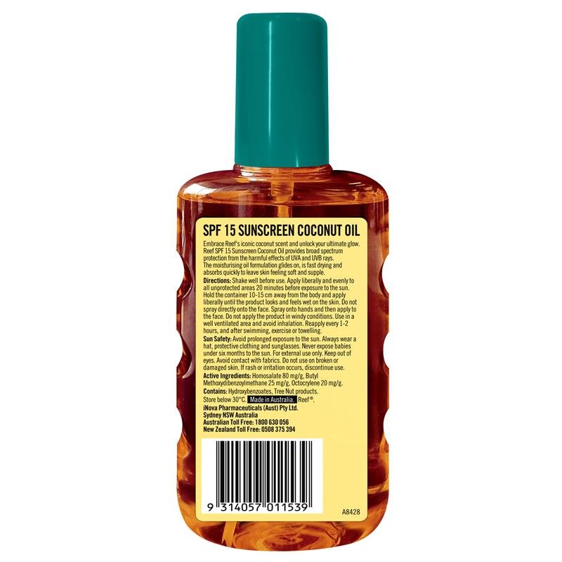 Reef 椰子油 SPF15+ 保湿防晒喷雾油 220ml