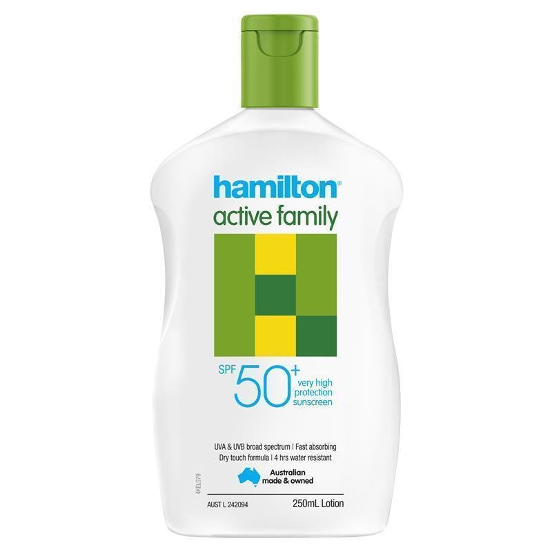 Hamilton 汉密尔顿 SPF50+ 家庭装活力防晒乳 250ml