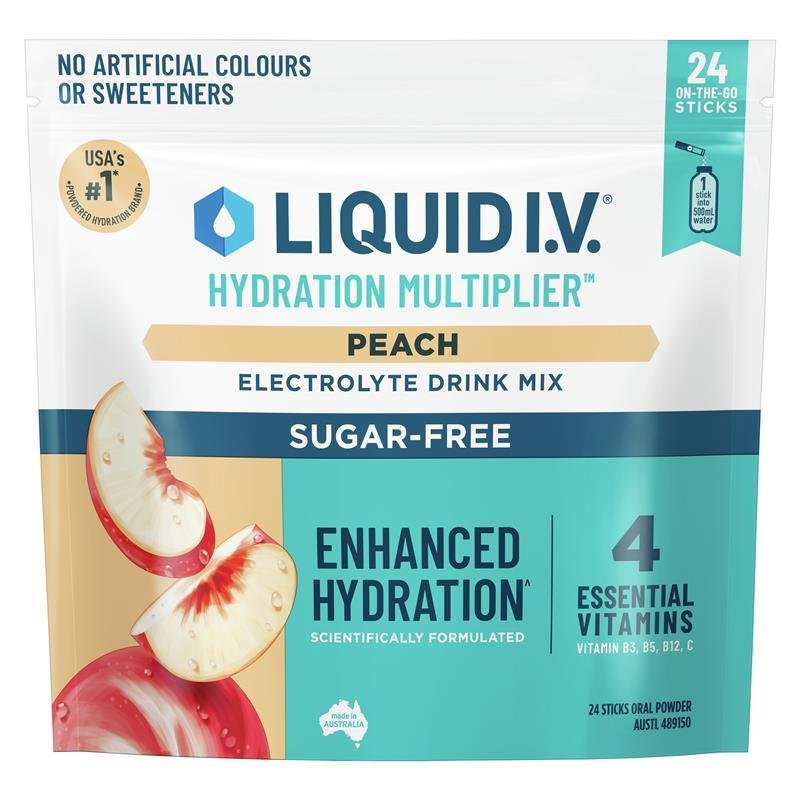 Liquid IV 无糖电解质补水冲剂 蜜桃味 24条装