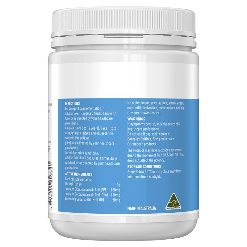 Healthy Care Fish Oil 1000mg and Krill 400 Capsules